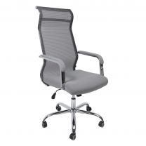 Кресло поворотное Grid, серый, армированная сетка фотография