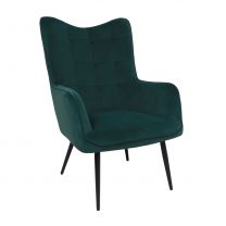 Кресло Bogema, зеленый, велюр фотография