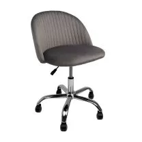 Кресло поворотное Sirena, серый, велюр фотография