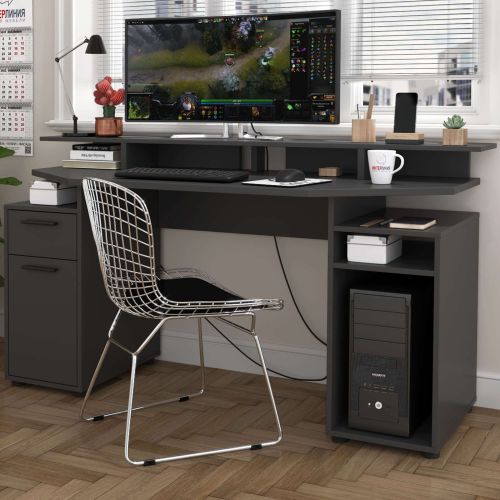 картинка Стол компьютерный Интерлиния  СК-12, антрацит, лдсп
