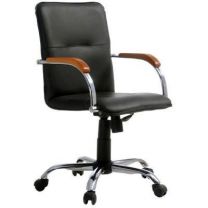 Кресло поворотное Samba V-4.1, черный, искусственная кожа фотография