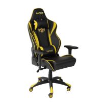 Кресло поворотное Raptor, желтый + черный, экокожа фотография