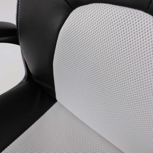 картинка Кресло поворотное Flaviy, черный/серый/белый, ткань