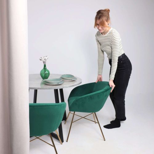 картинка Кресло Amur, зеленый, велюр