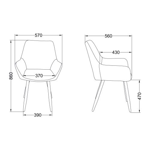картинка Кресло Pablo, бежевый, велюр