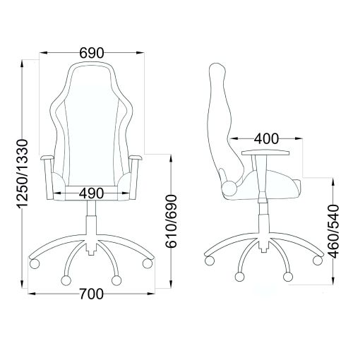 картинка Кресло поворотное Titan, серый, ретро-велюр