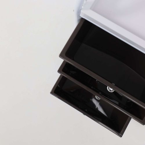 картинка Полка-тележка MERCURY, ,белый+коричневый