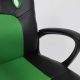 картинка Кресло поворотное Flaviy, черный/серый/салатовый, ткань