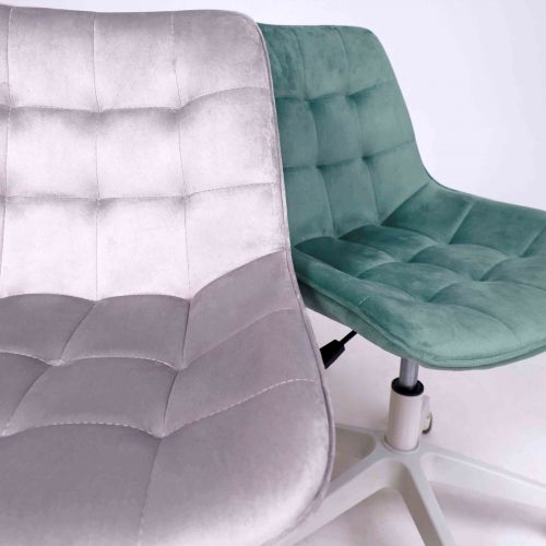 картинка Кресло рабочее, поворотное CAROLYN, велюр, серый