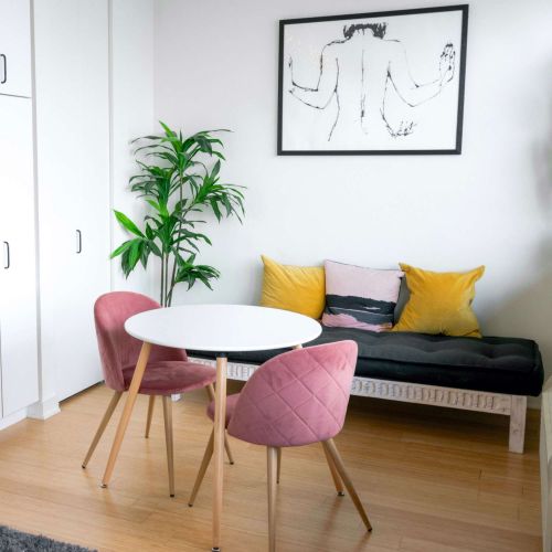 картинка Стул Honnor, пыльная роза, велюр