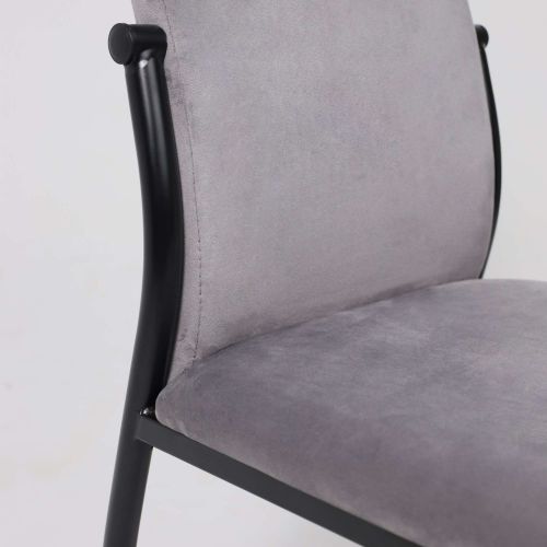 картинка Стул DENVER, светло-серый велюр HLR-20/черный