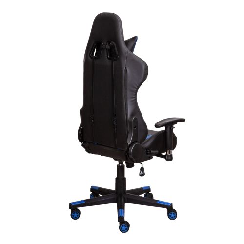 картинка Кресло поворотное Gamer, синий + черный, экокожа