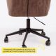 картинка Кресло BARREN, поворотное, ткань, винтажный коричневый/черный
