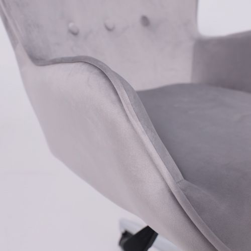 картинка Кресло поворотное Bella, серый, велюр