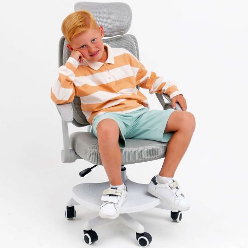 картинка Кресло поворотное Twins, серый, ткань