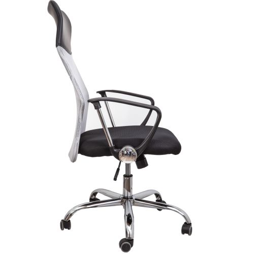 картинка Кресло поворотное Aria, серый + черный, сетка