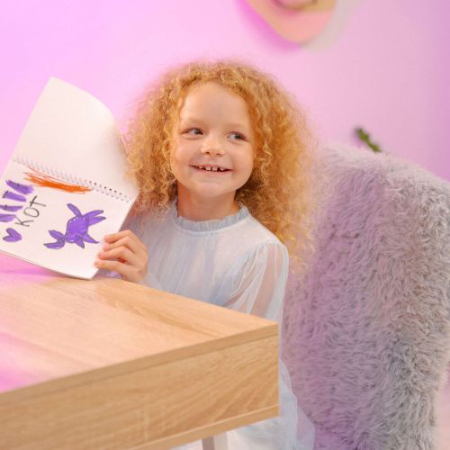 картинка Кресло поворотное Fluffy, серый, искусственный мех