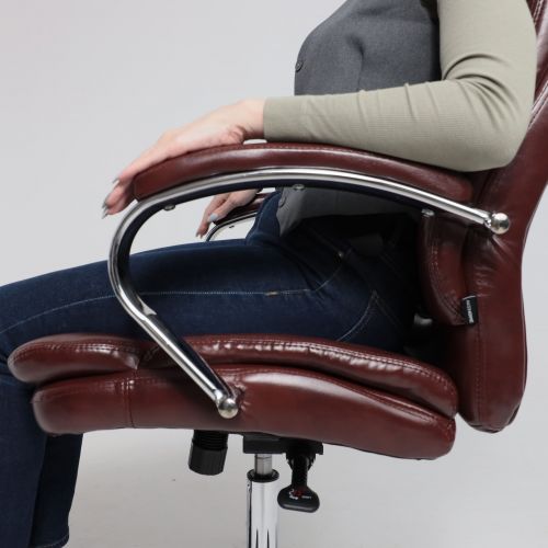 картинка Кресло поворотное Leonardo, коричневый бриллиант, экокожа