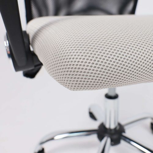 картинка Кресло поворотное ARIA, LIGHT, ECO/сетка, черный+сетка-серебро