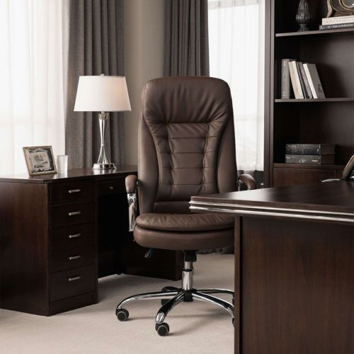 картинка Кресло поворотное Richard New, коричневый, экокожа
