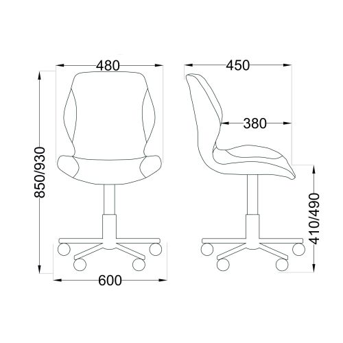 картинка Кресло поворотное Delfin, салатовый, экокожа