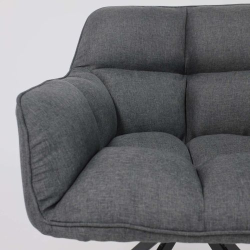 картинка Кресло Virginia, поворотное, темно-серый, ткань