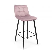 Стул барный Stella, пыльная роза, велюр фотография