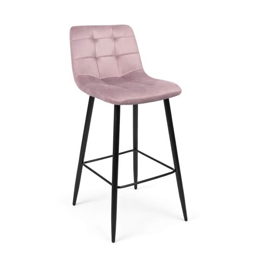 картинка Стул барный Stella, пыльная роза, велюр