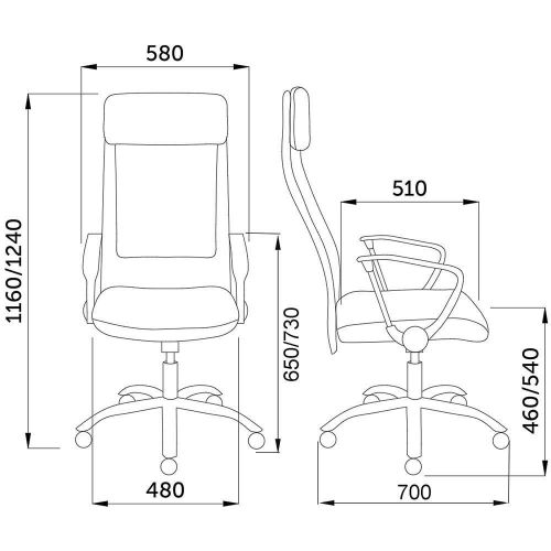 картинка Кресло поворотное Ergo, серый, сетка
