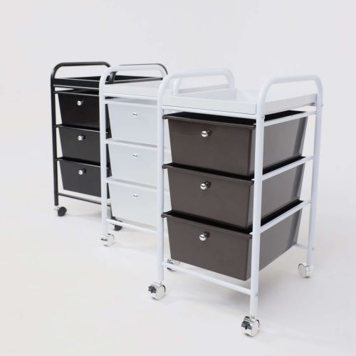 картинка Полка-тележка MERCURY, ,белый+коричневый