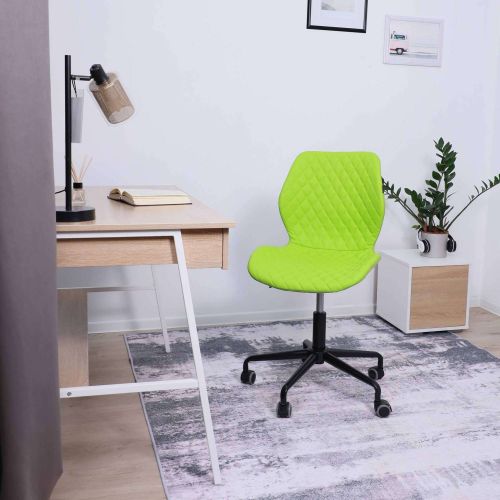 картинка Кресло поворотное Delfin, салатовый, экокожа