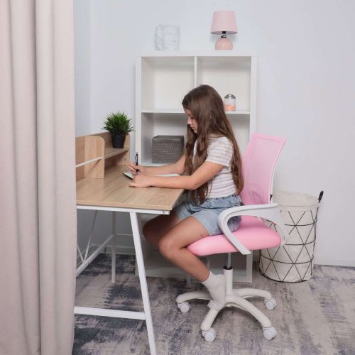 картинка Кресло поворотное Ricci, розовый, ткань