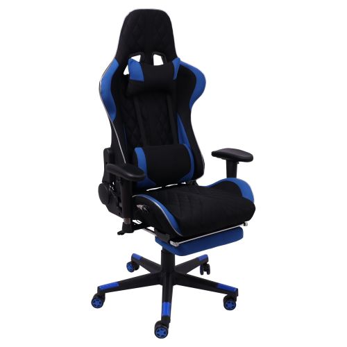 картинка Кресло поворотное Axel, синий + черный, ткань
