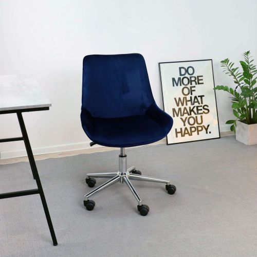 картинка Кресло поворотное Lumier, сапфировый, велюр