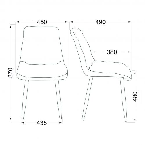 картинка Стул Vermont, мятный, ткань