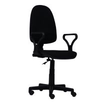 Кресло поворотное Престиж C11, черный, ткань фотография