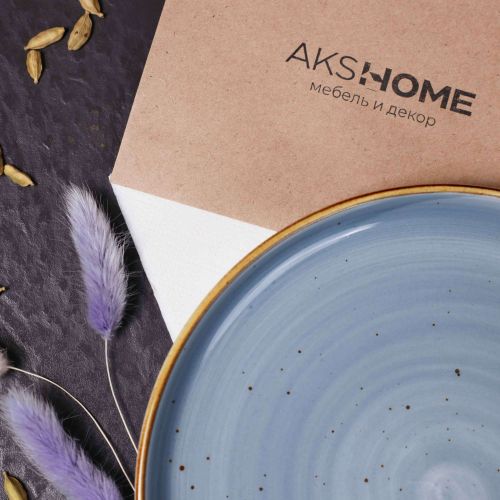 картинка Тарелка круглая VITAL 2, фарфор, синий, 25*25*3см