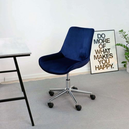 картинка Кресло поворотное Lumier, сапфировый, велюр