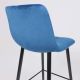 картинка Стул барный Stella, синий, велюр картинка Стул барный Stella, синий, велюр