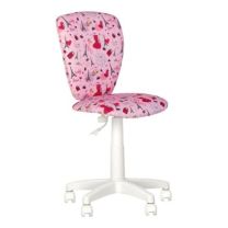Кресло поворотное Polly, розовый, ткань фотография