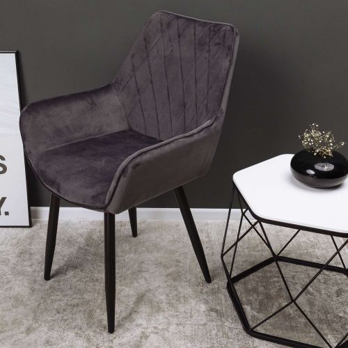 картинка Кресло Pablo, серый, велюр