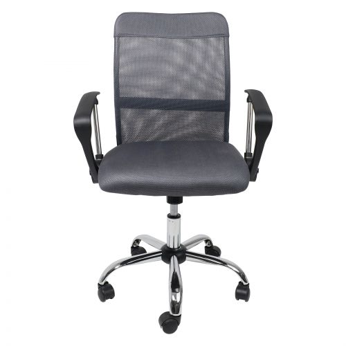 картинка Кресло поворотное ARIA, LIGHT, ECO/сетка, серый+сетка-серая