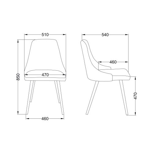 картинка Стул Megan, темно-серый, ткань