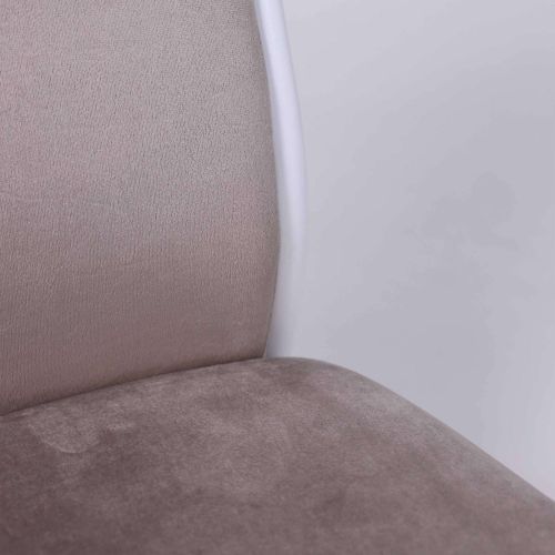 картинка Стул DENVER, темно-бежевый велюр HLR-09/белый