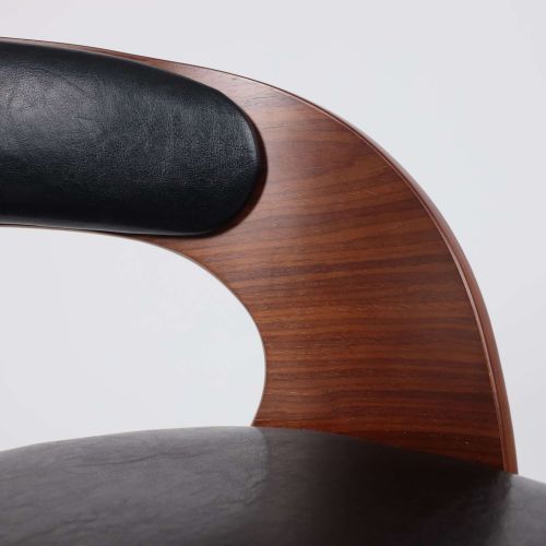 картинка Стул барный BRUNO, черный/черный