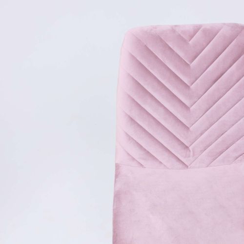 картинка Стул VIOLIN, пыльная роза велюр/белый