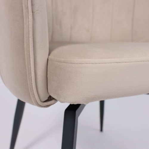 картинка Кресло MELON, поворотное, бежевый велюр/черный