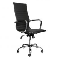 Кресло поворотное Elegance, чёрный, экокожа фотография