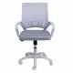 картинка Кресло рабочее, поворотное RICCI NEW, white, ткань/сетка, светло-серый