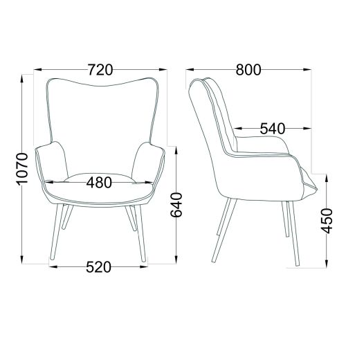 картинка Кресло Kenzo, белый, мех